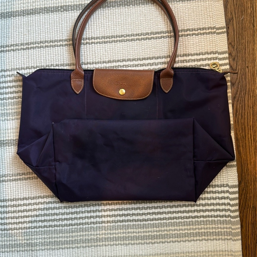 Large purple longchamp